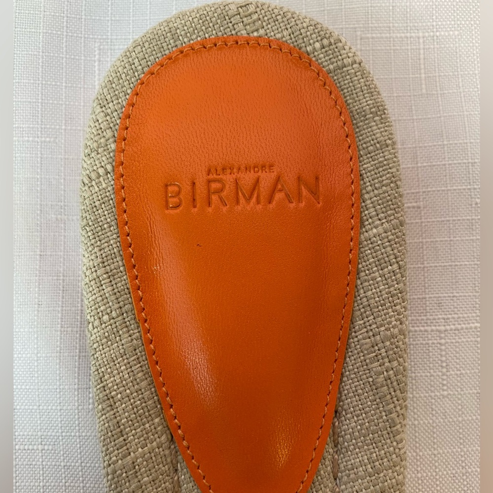 Alexandre Birman Asymmetric Clarita Orange Nappa Leather Sandal Sz EU 40 DUSTBAG - Picture 4 of 16